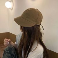 Frau Elegant Basic Einfarbig Breite Traufen Bucket Hat main image 1