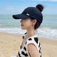 Women's Simple Style Solid Color Curved Eaves Sun Hat main image 1