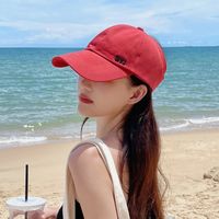 Women's Simple Style Solid Color Curved Eaves Sun Hat sku image 3