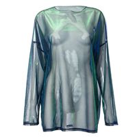 Streetwear Solid Color Spandex Polyester Round Neck Long Sleeve Regular Sleeve Patchwork Blouse main image 5