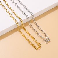 Titanium Steel 18K Gold Plated Basic Plating Geometric Bracelets Necklace main image 5