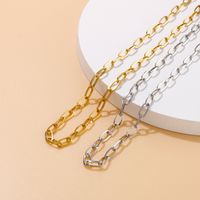 Titanium Steel 18K Gold Plated Basic Plating Geometric Bracelets Necklace main image 2