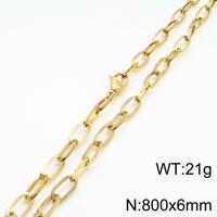 Titanium Steel 18K Gold Plated Basic Plating Geometric Bracelets Necklace sku image 22