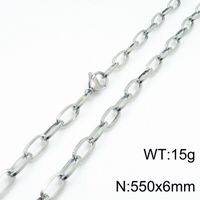 Titanium Steel 18K Gold Plated Basic Plating Geometric Bracelets Necklace sku image 6