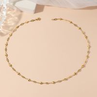 Wholesale Jewelry Casual Modern Style Heart Shape Titanium Steel 18K Gold Plated Polishing Plating Necklace main image 3