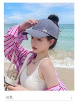 Women's Simple Style Solid Color Curved Eaves Sun Hat main image 4