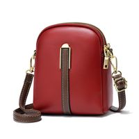 Women's Pu Leather Solid Color Basic Square Zipper Shoulder Bag Phone Wallet Crossbody Bag main image 5