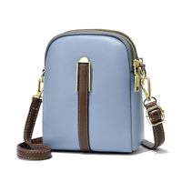 Women's Pu Leather Solid Color Basic Square Zipper Shoulder Bag Phone Wallet Crossbody Bag main image 4