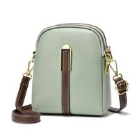 Women's Pu Leather Solid Color Basic Square Zipper Shoulder Bag Phone Wallet Crossbody Bag main image 2