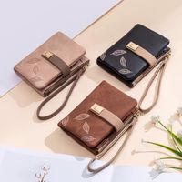 Women's Leaves Pu Leather Zipper Wallets main image 6