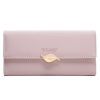 Women's Solid Color Pu Leather Buckle Wallets sku image 37