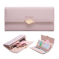 Women's Solid Color Pu Leather Buckle Wallets sku image 42