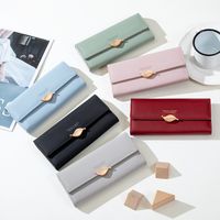 Women's Solid Color Pu Leather Buckle Wallets main image 1