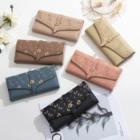 Women's Leaves Pu Leather Buckle Wallets main image 6