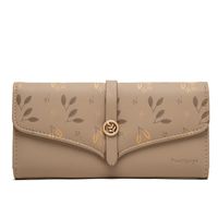 Women's Leaves Pu Leather Buckle Wallets main image 4