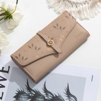 Women's Leaves Pu Leather Buckle Wallets main image 5