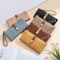 Women's Leaves Solid Color Pu Leather Zipper Buckle Wallets main image 1