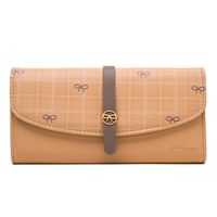 Frau Plaid Bogenknoten Pu-leder Schnalle Brieftaschen sku image 5