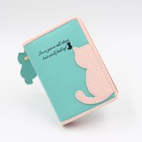 Women's Letter Cat Pu Leather Zipper Wallets sku image 4