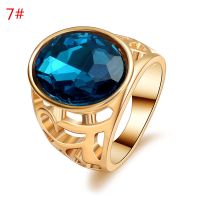 Fashion Simple Golden Agate Ladies Ring Accessories Personality Retro Ring Wholesale sku image 2