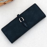 Women's Solid Color Pu Leather Buckle Card Holders sku image 2