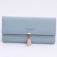 Women's Solid Color Pu Leather Zipper Wallets sku image 15