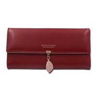 Women's Solid Color Pu Leather Zipper Wallets sku image 21