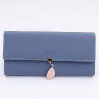 Women's Solid Color Pu Leather Zipper Wallets sku image 12