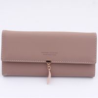 Women's Solid Color Pu Leather Zipper Wallets sku image 16