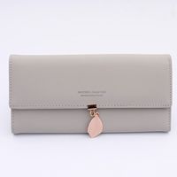 Women's Solid Color Pu Leather Zipper Wallets sku image 17