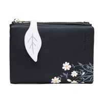 Factory Wholesale 2022 New Ladies' Purse Japanese And Korean Pu Soft Printed Buckle Simple Zipper Coin Purse Card Holder sku image 1