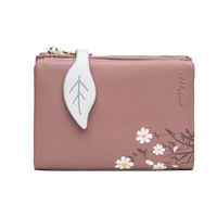 Factory Wholesale 2022 New Ladies' Purse Japanese And Korean Pu Soft Printed Buckle Simple Zipper Coin Purse Card Holder main image 3