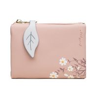 Factory Wholesale 2022 New Ladies' Purse Japanese And Korean Pu Soft Printed Buckle Simple Zipper Coin Purse Card Holder sku image 2