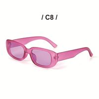 Retro Color Block Ac Oval Frame Full Frame Women's Sunglasses sku image 8