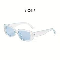 Retro Color Block Ac Oval Frame Full Frame Women's Sunglasses sku image 6