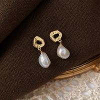 1 Pair Baroque Style Irregular Water Droplets Freshwater Pearl Drop Earrings main image 1
