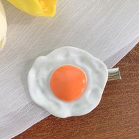 Cute Poached Egg Plastic Hair Clip sku image 11