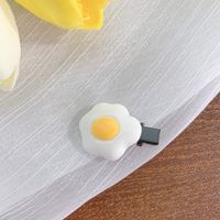 Cute Poached Egg Plastic Hair Clip sku image 4