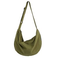 Women's Nylon Oxford Cloth Solid Color Basic Dumpling Shape Zipper Crossbody Bag sku image 2