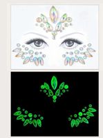 Fashion Portable Luminous Gem Carnival Music Face Stickers sku image 15
