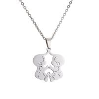 Mama Human Heart Shape Stainless Steel Plating Pendant Necklace sku image 2
