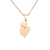 Mama Human Heart Shape Stainless Steel Plating Pendant Necklace main image 5