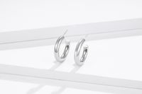 1 Pair Simple Style C Shape Plating Stainless Steel Ear Studs main image 3