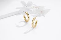 1 Pair Simple Style C Shape Plating Stainless Steel Ear Studs main image 7