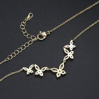 Sweet Butterfly Artificial Crystal Copper Plating Inlay Zircon Pendant Necklace main image 5