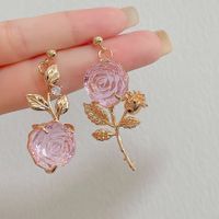 Wholesale Jewelry 1 Pair Sweet Flower Alloy Drop Earrings main image 6