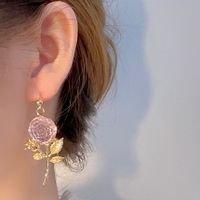 Wholesale Jewelry 1 Pair Sweet Flower Alloy Drop Earrings main image 4