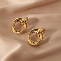 1 Pair Commute Geometric Plating Iron Earrings Ear Studs sku image 11