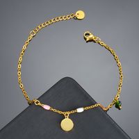 Copper 14K Gold Plated Simple Style Plating Star Earrings Anklet Necklace sku image 8
