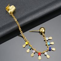 Copper 14K Gold Plated Simple Style Plating Star Earrings Anklet Necklace sku image 4